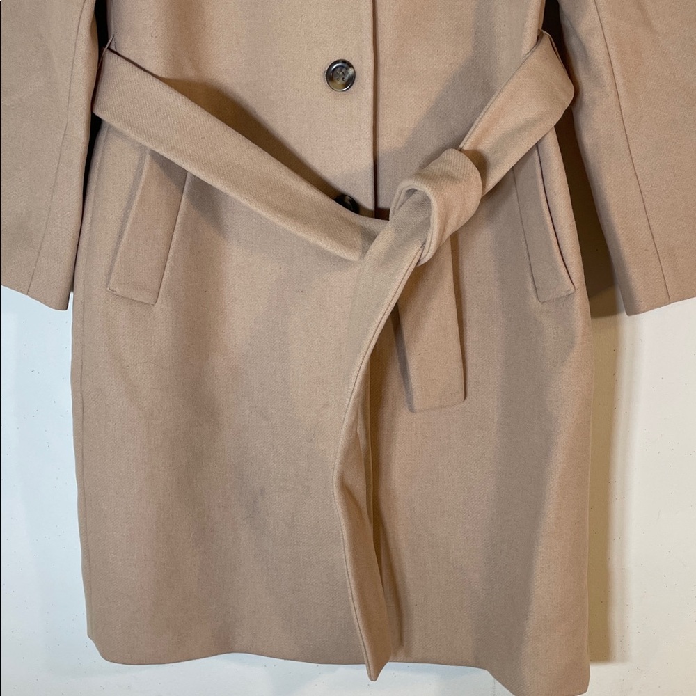 NWT. Ann Taylor Classic Wool Blend Belted Pea Coat. Small. $258! - Picture 6 of 12